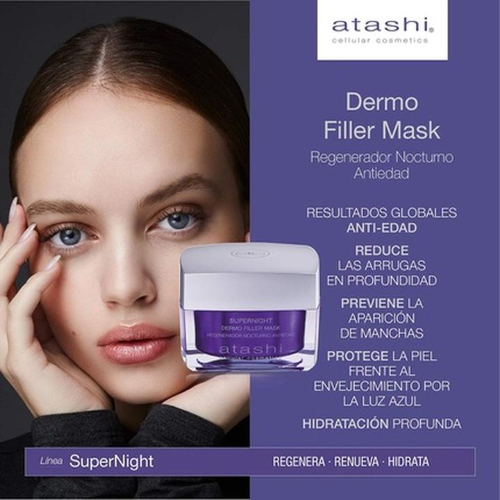 Immagine prodotto Atashi Maschera Dermofiller con Olio-Latte Struccante e Massaggiatore a Rullo per il Viso