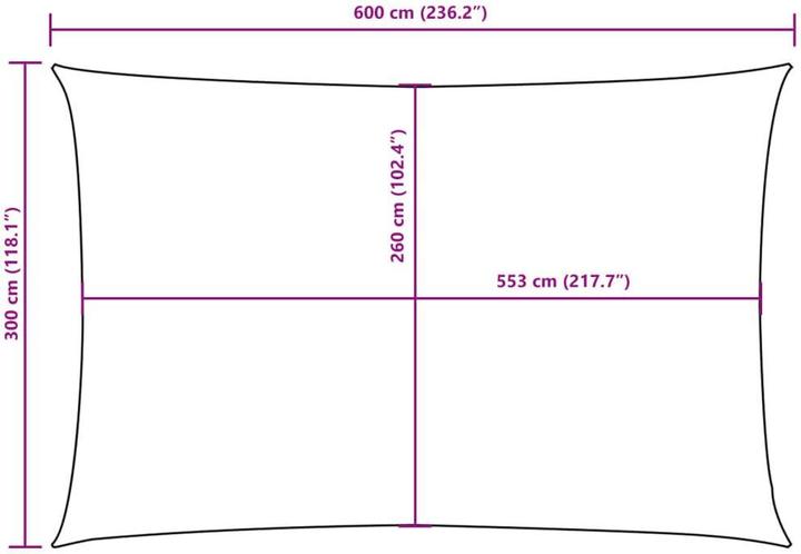 Produktbild vidaXL Sonnensegel (300 x 600 cm)