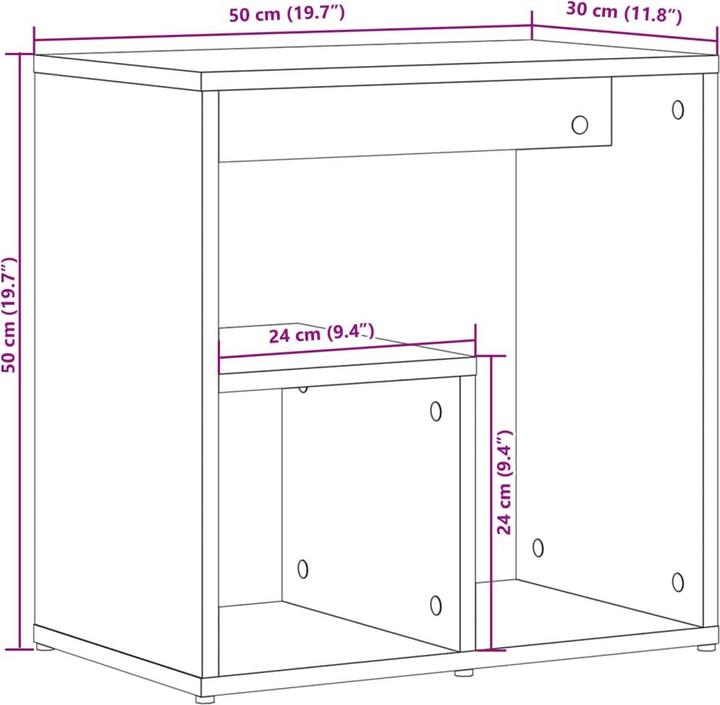 Actual product image VidaXL Keziah (50 x 30 x 50 cm)