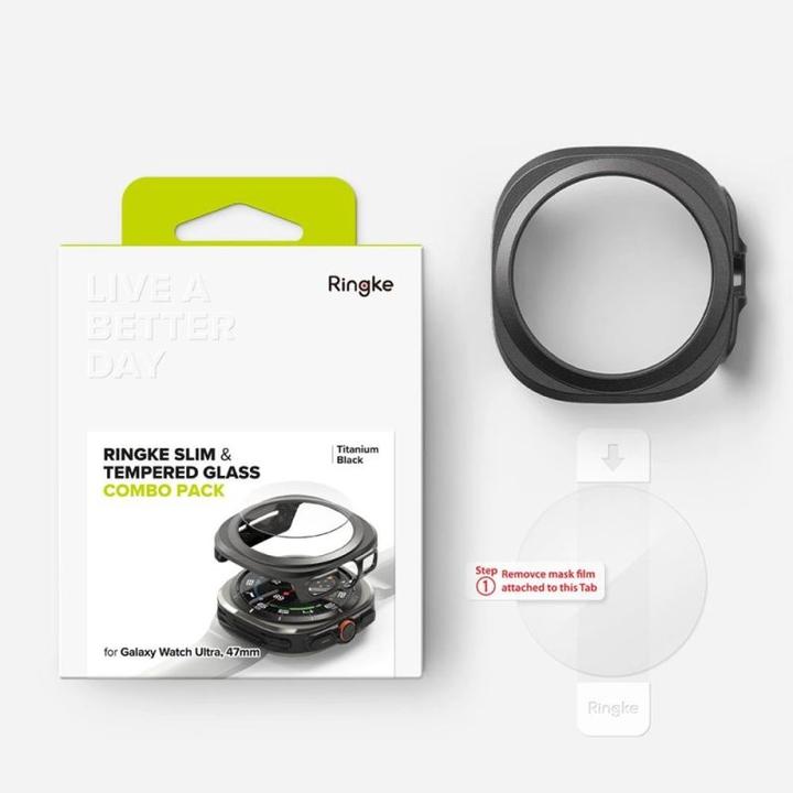 Actual product image Ringke Slim & Tempered Glass Case + Glass Set