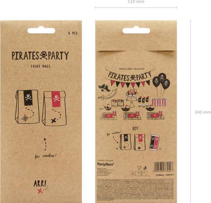 Produktbild Partydeco Sachets Pirates (6x)