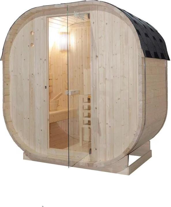 Home Deluxe Sauna extérieur FLANN M - 184 x 120 cm pour 2 personnes - Sauna avec poêle de 3,6kW (Contrôle interne Plug & Play 3,6 KW)