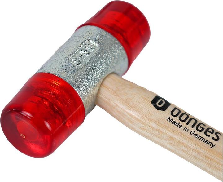 Produktbild Dönges Kunststoffhammer mit lackiertem Eschenstiel, 32 mm, rot (350 g)
