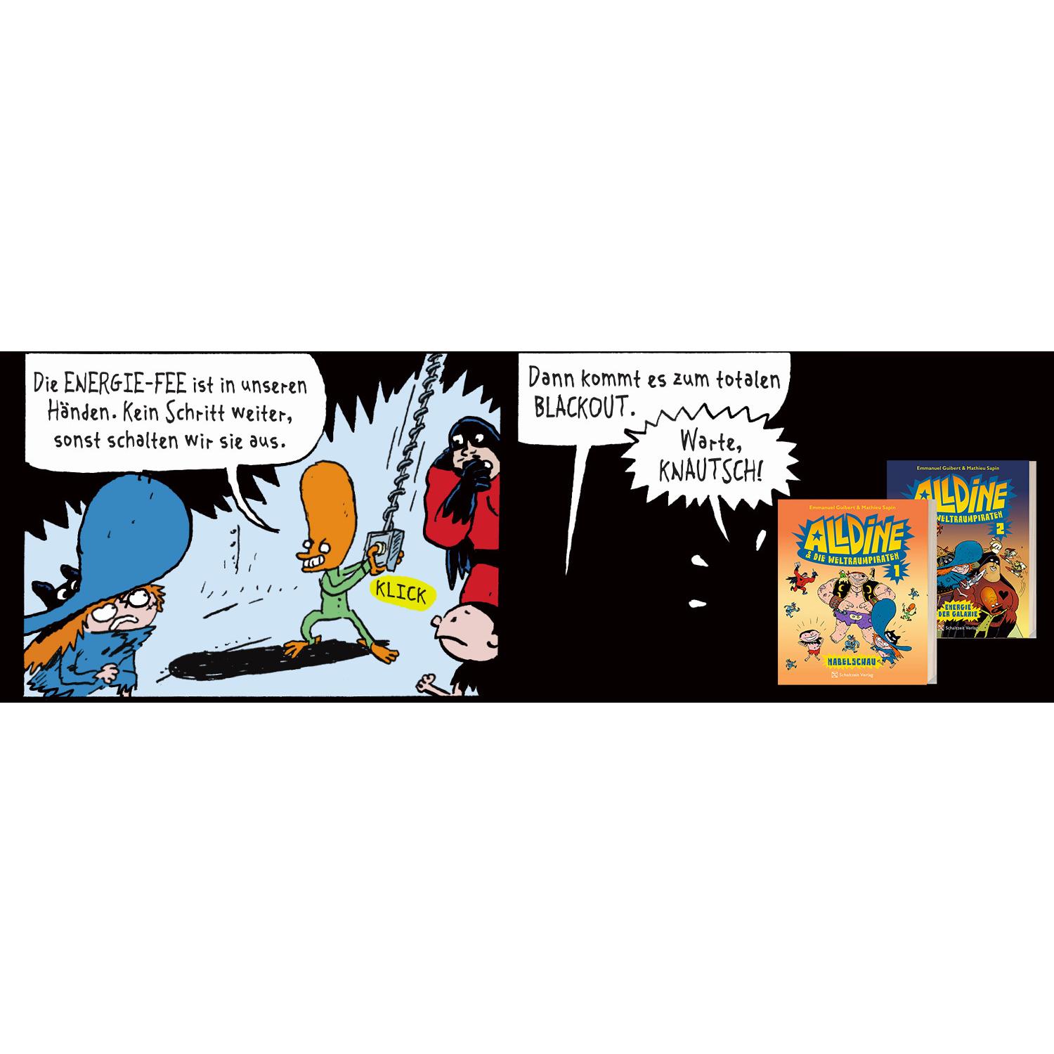 Thumbnail - Alldine & die Weltraumpiraten, Kinderbücher von Joann Sfar, Mathieu Sapin, Emmanuel Guibert