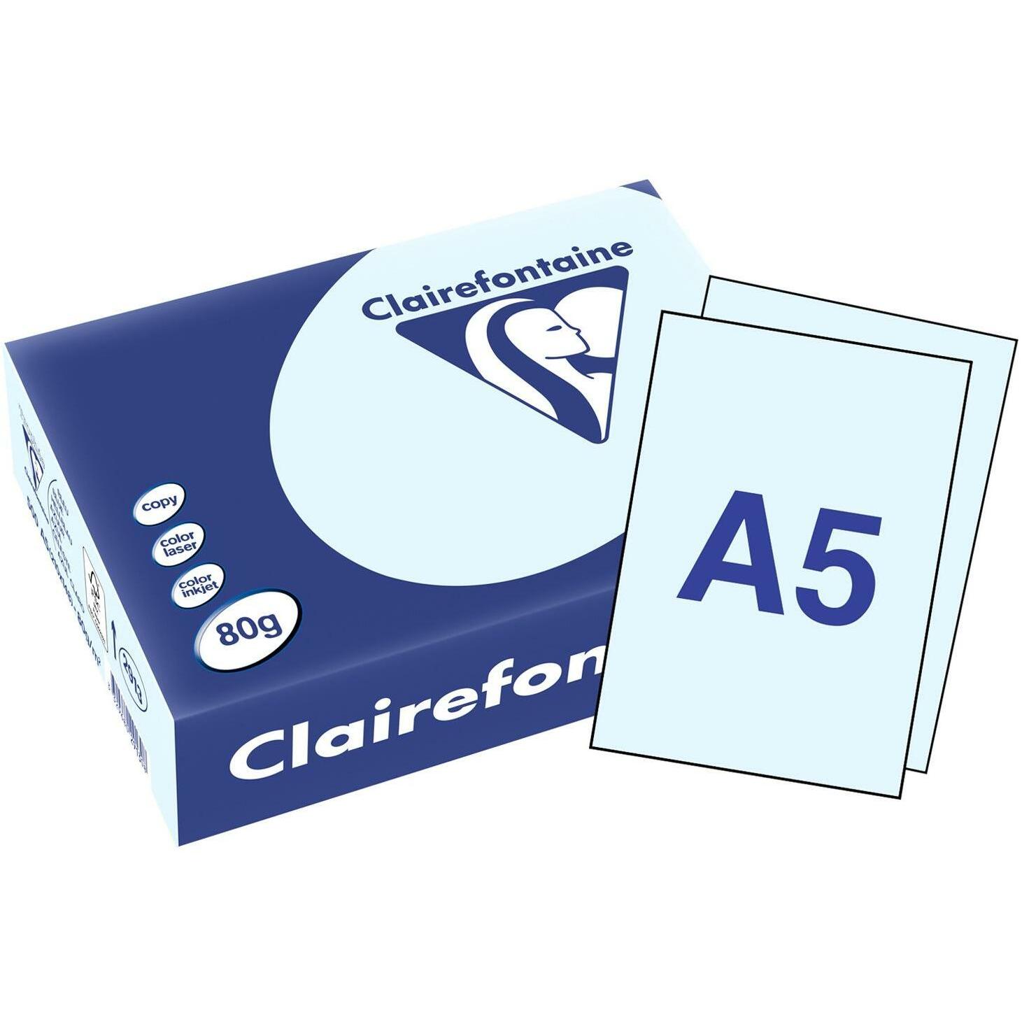 Thumbnail - Clairefontaine, Kopierpapier, Kopierpapier Trophée A5, Hellblau, 80 gm2, 500 Blatt (80 g/m², 500 x, A5)