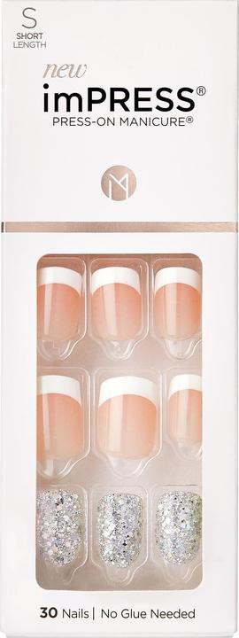 Produktbild KISS Kunstnägel-Set Time Slip 30 Stück (Kunstnägel, Weiss, Transparent)