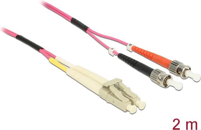 Produktbild Delock LWL Patchkabel LC Duplex -> ST Duplex St/St 2,00m (2 m)