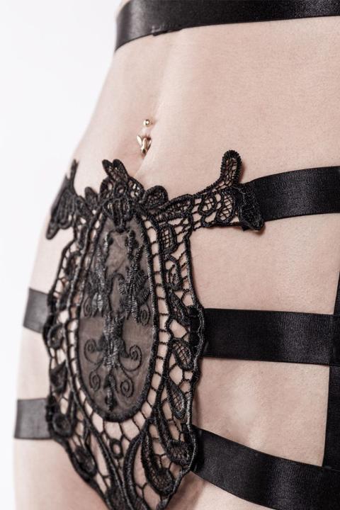 Image du produit Grey Velvet Ensemble de harnais en 2 parties, noir (M, L)