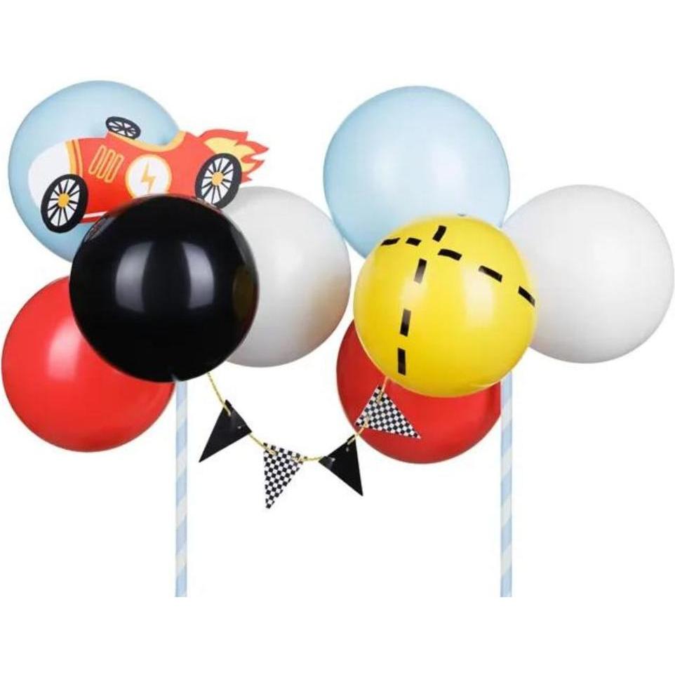 Partydeco Topper per torte - Voiture de course (7 pz.)