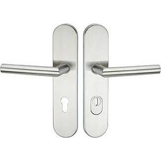 Universal Textiles, Türgriff + Fenstergriff, Edelstahl Schutzbeschlag 92mm, ES1, ZA, DG G-Form (Türgarnitur)