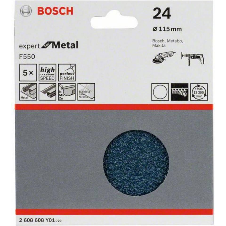 Thumbnail - Bosch Professional Zubehör, Schleifmittel, Schleifblatt F550, 5er-Pack. Für kleine Winkelschleifer (24)