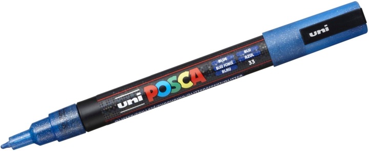 Actual product image Posca Marker PC-3M round tip (Glitter Blue, 1.30 mm, 1 x)