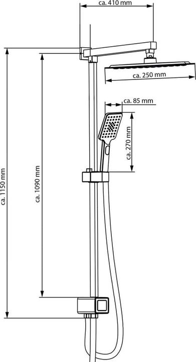 Actual product image Schütte Overhead shower set
