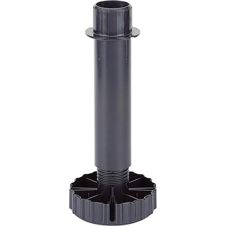 Hettich, Tischbeine + Tischgestell, Sockelverstellfuss Korrekt Kunststoff schwarz 50 mm Verstellbereich -6/+30 mm