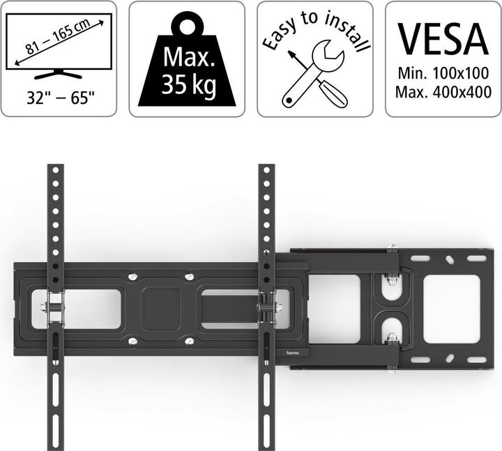 Produktbild Hama TV-Wandhalterung (Wand, 165", 35 kg)