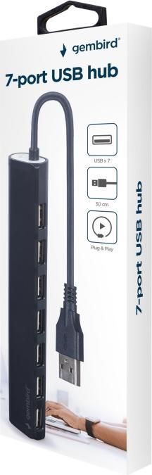 Immagine prodotto Gembird Hub USB 2.0 a 7 porte nero (USB-A, 7 porte)