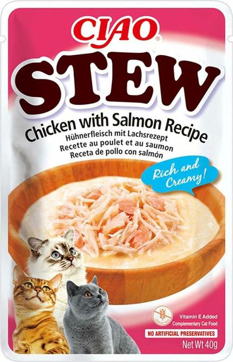 Image du produit Inaba Ciao Stew Chicken & Salmon - Traiter le chat (Adulte, 1 pcs, 40 g)