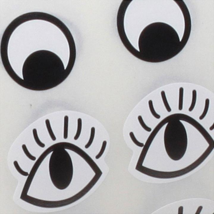 Image du produit Creativ Company Autocollants Yeux Noir Blanc, 2000pcs
