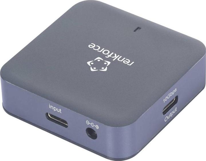 Produktbild Renkforce RF-USBH-500 4 Port USB 3.2 Gen 2-Hub mit Aluminiumgehäuse Aluminium-Gr (4 Ports)
