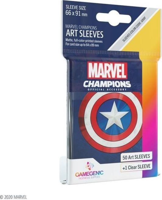 Gamegenic GGS10092ML - Marvel Champions Art Sleeves - Captain Marvel (50+1 hoezen)
