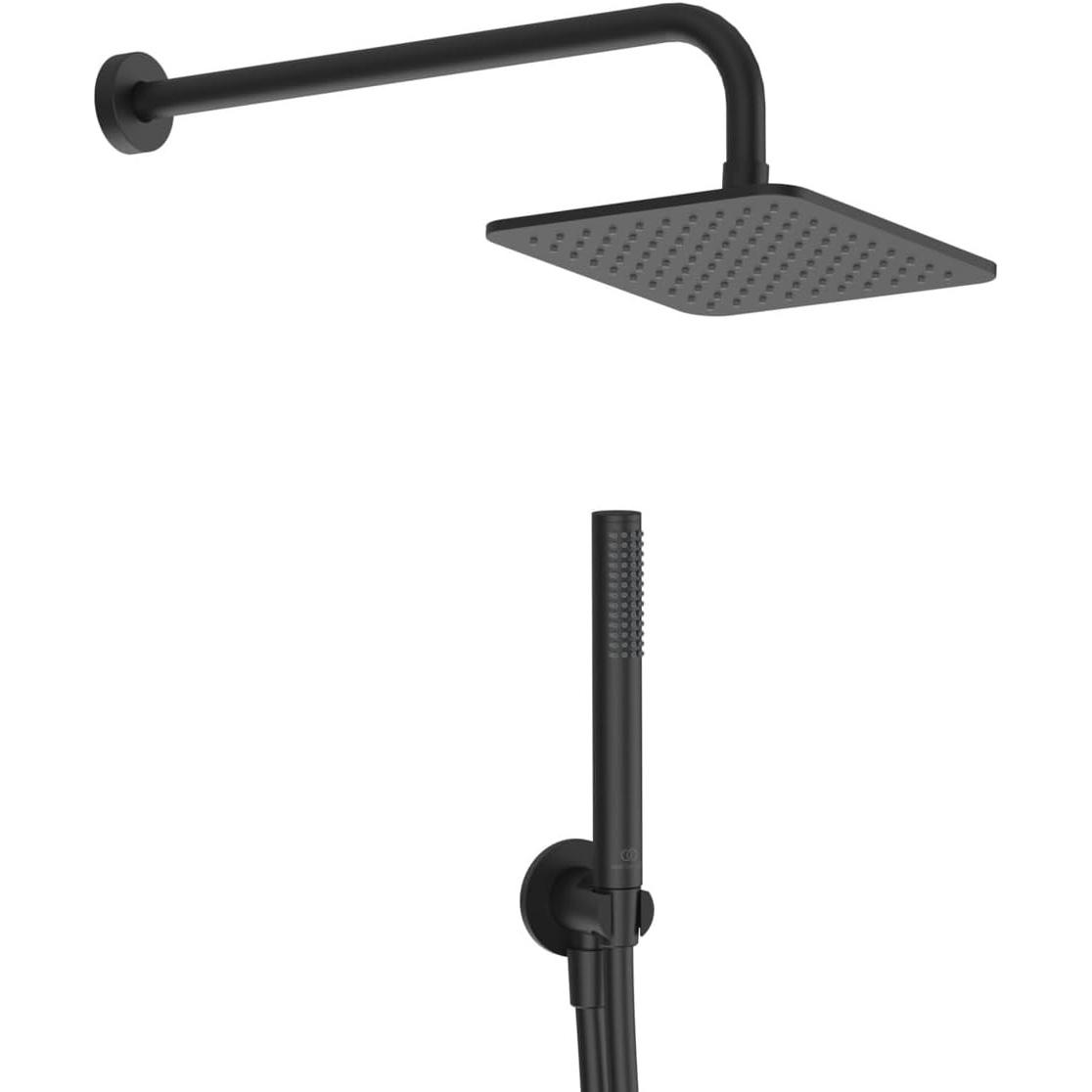 Ideal Standard, Sistema doccia, idealrain - doucheset zonder kraan, 20x20 cm, mat zwart