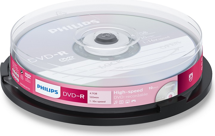 Actual product image Philips 1x100 DVD-R 4.7GB 16x SP (100 x)