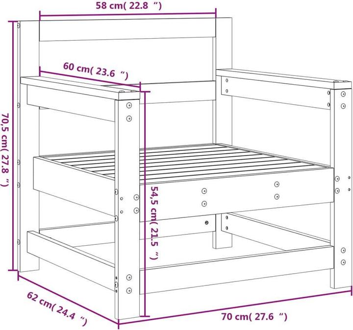 Produktbild vidaXL Gartenstuhl