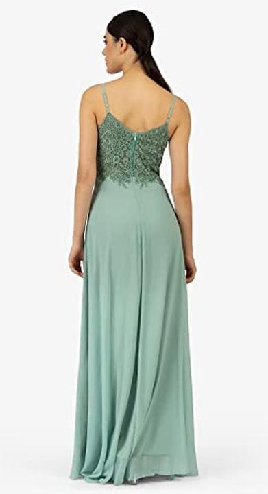 Image du produit Apart Fashion Robe fluide en dentelle et mousseline, décolleté en V, brodée de strass, bretelles ajustables (36)