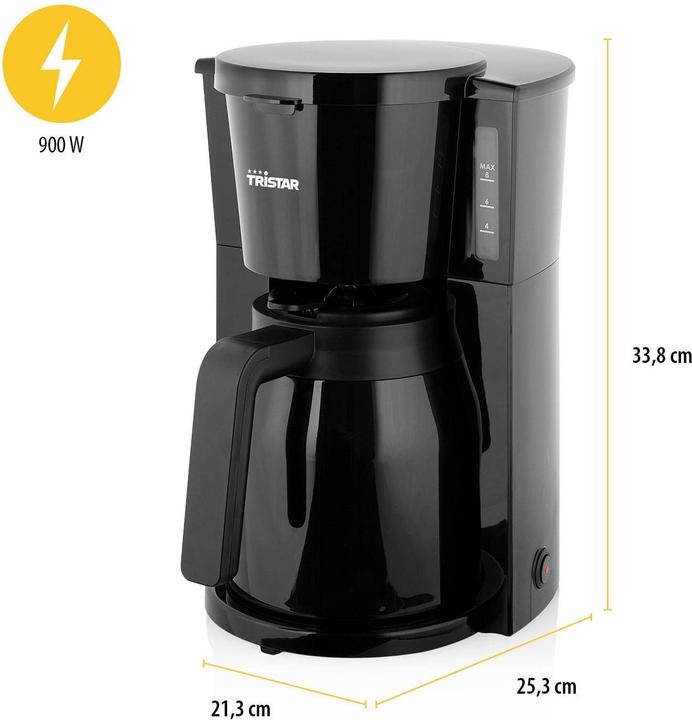 Actual product image Tristar Kaffeemaschine Schwarz Fassungsvermögen Tassen=10 Isolierkanne, Warmha