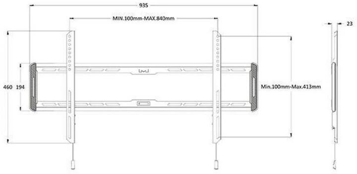 Actual product image Multibrackets M Universal Wallmount Fixed Large (Wall, 60 kg, 40" - 85")