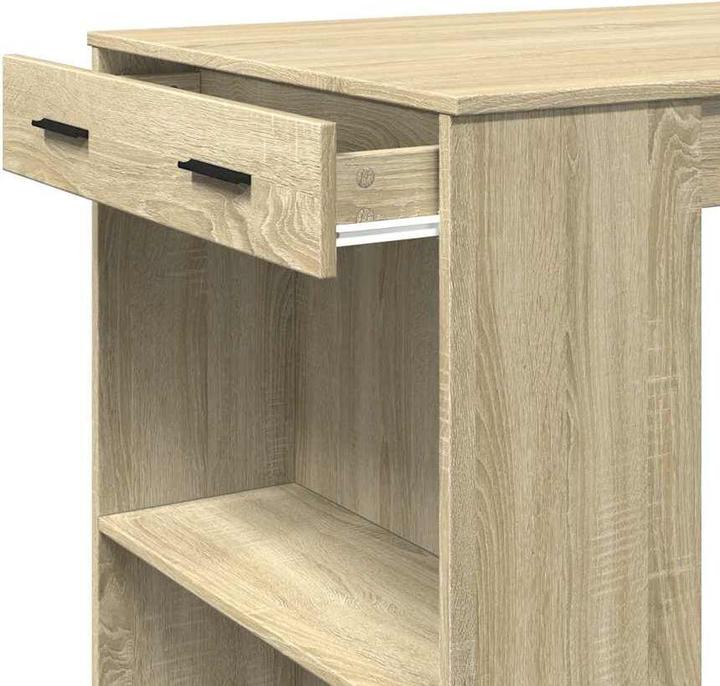 Actual product image vidaXL Bar table High table Counter table Kitchen table Sonoma oak Wood-based material