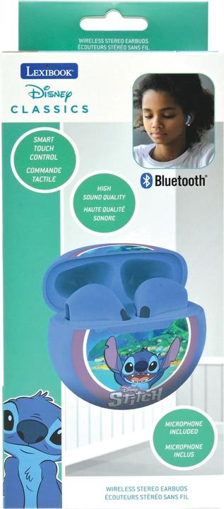 Actual product image Lexibook Stitch blue wireless Bluetooth headphones