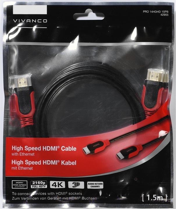 Produktbild Vivanco HDMI (Typ A) — HDMI (Typ A) (1.50 m, HDMI)