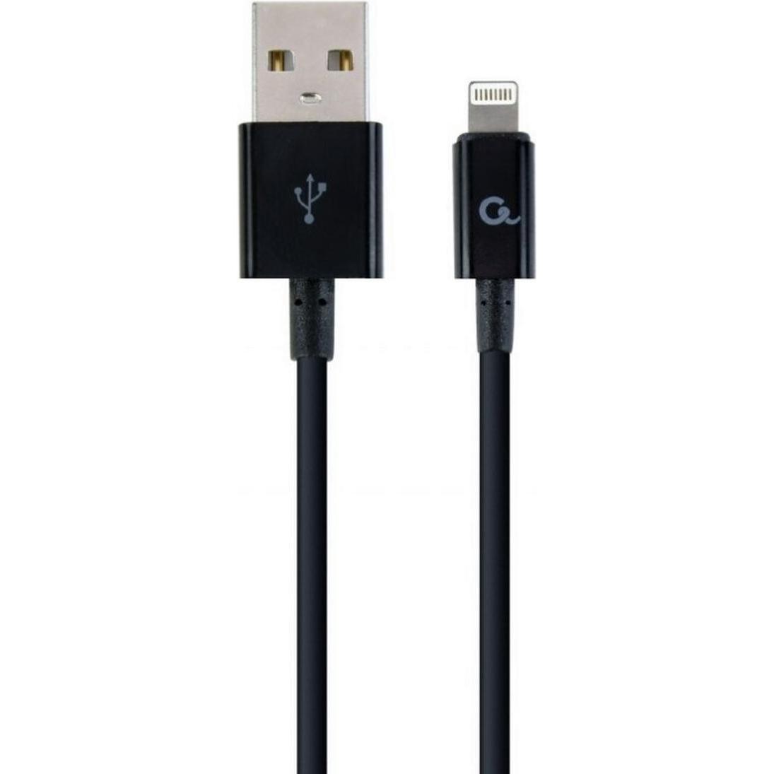 Gembird CC-USB2P-AMLM-2M Lightning-Kabel Schwarz (2 m, USB 2.0), USB Kabel