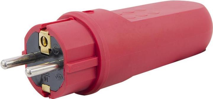REV Protective contact plug splash-proof IP44 rubber red Electrical mains plug