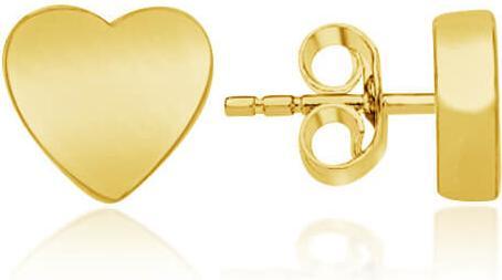 Brilio Silver - Gold-plated minimalist heart earrings LME0818Y