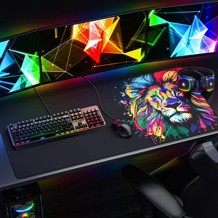 Produktbild Titanwolf Gaming Mauspad, XXXL Speed Mausmatte 1200 x 600 mm, Geschwindigkeit & Präzision, Colour Lion (XXL)
