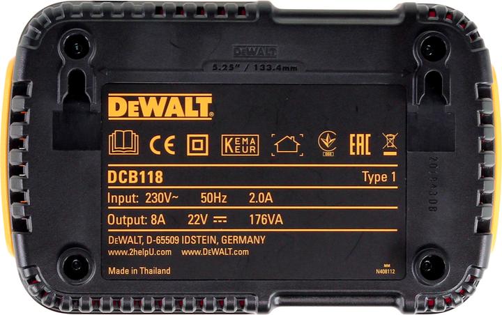 Productafbeelding DeWalt DCB 118 T1 XR FLEXVOLT Starterset + 1x oplaadbare batterij 6.0 Ah (18 V)