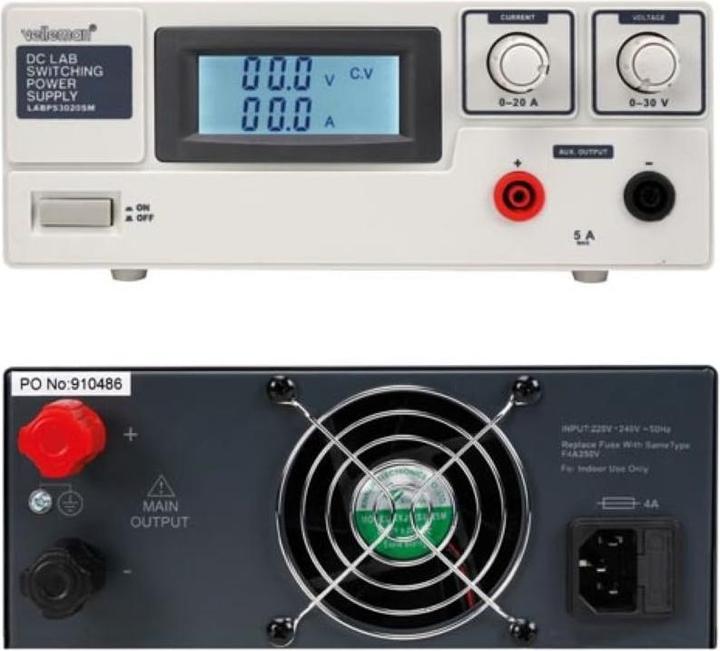 Actual product image Velleman LABPS3020SM Laboratory power supply unit