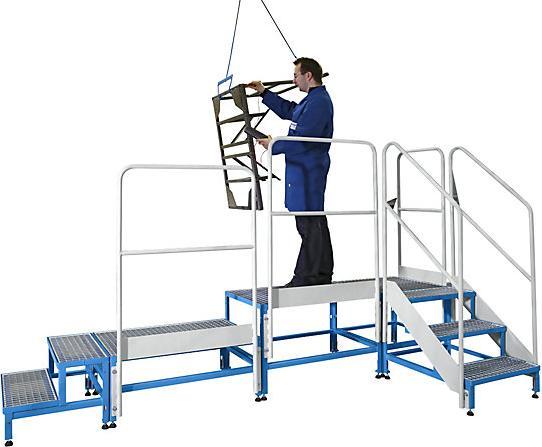 Immagine prodotto Eurokraft Piattaforma per sistema di moduli di piattaforma (Scala a pioli, 91 cm)