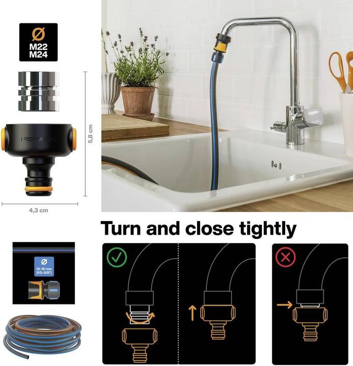 Produktbild Fiskars 1027072 (Schlauchanschluss, 15 mm)