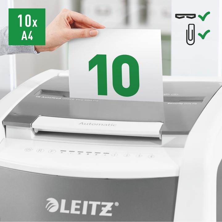 Image du produit Leitz Destructeur de documents IQ Autofeed Office Pro 600 P-5 (Coupe de particules)