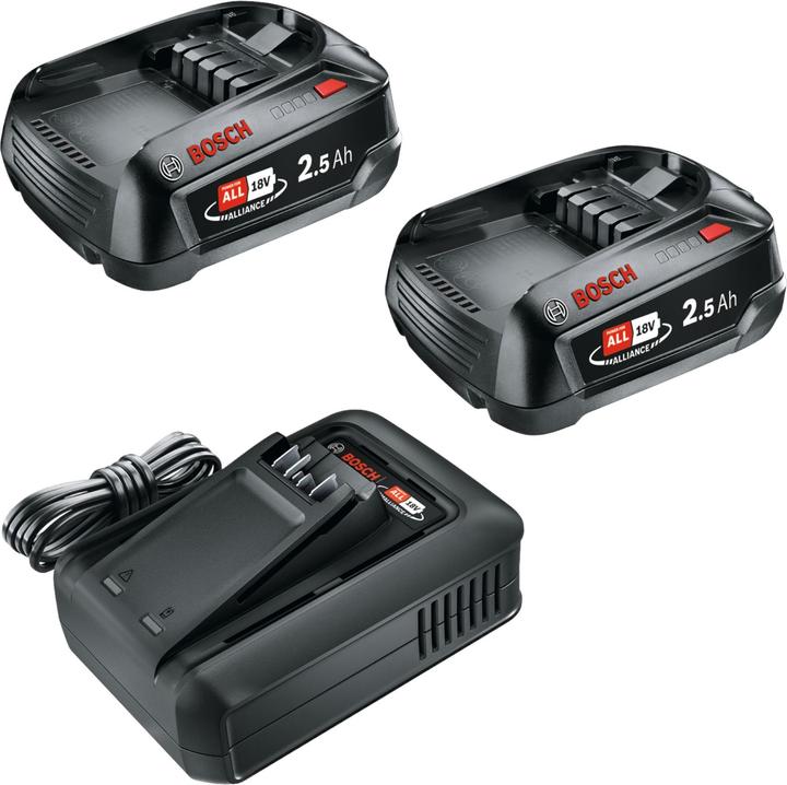 Ladegerät AL 18V-44, 2 x Akku PBA 18V 2.5Ah