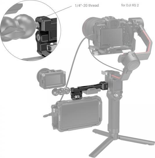 Actual product image SmallRig Monitor Mount with NATO Clamp for DJI RS 2/RSC 2 - 3026