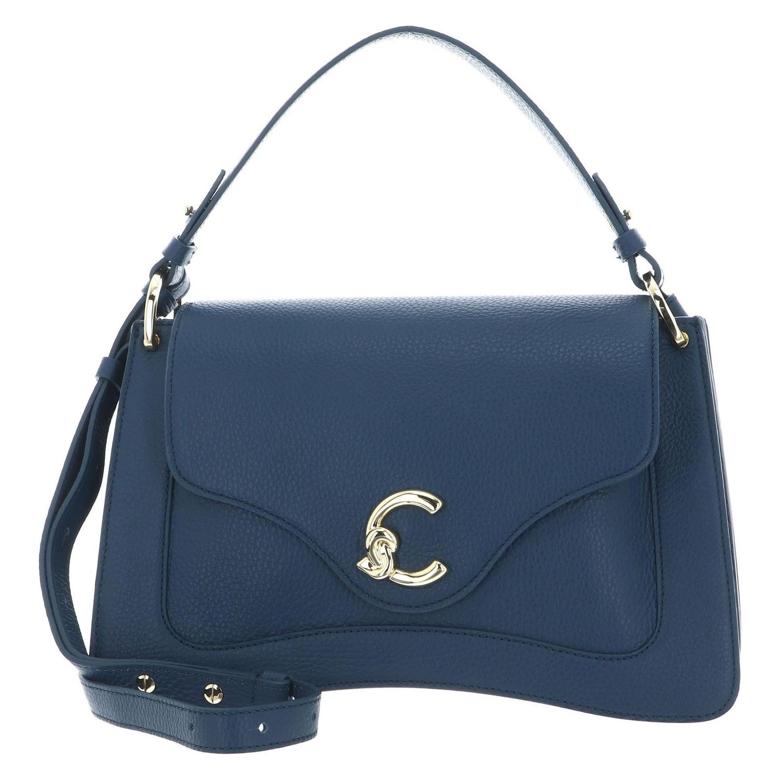 Coccinelle, Damen, Handtasche, C-Me Handbag Grained Leather, Blau