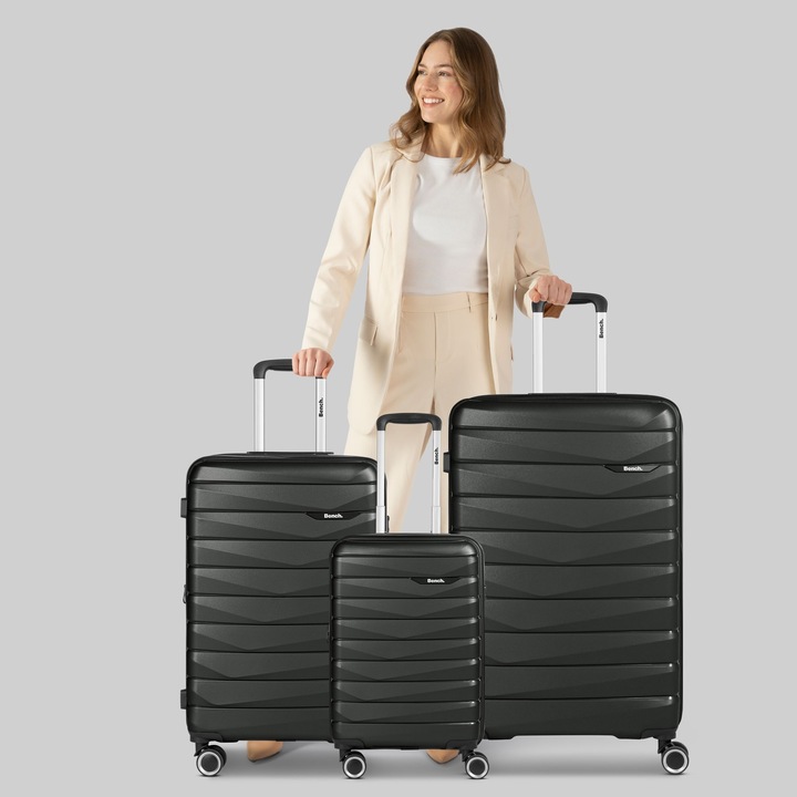 Actual product image Bench Paris 4 Rollen Kofferset 3-teilig mit Dehnfalte (223 l)