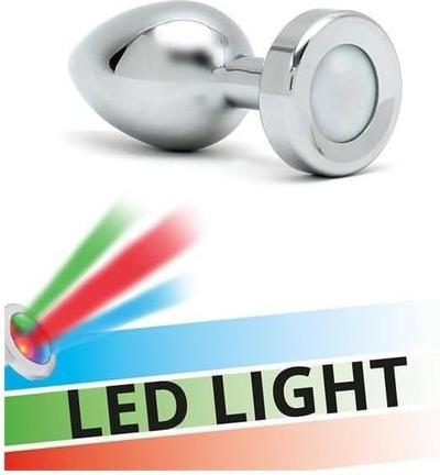 Productafbeelding Rimba Speelgoed - Pisa - Butt Plug met LED Lampjes - Zilver