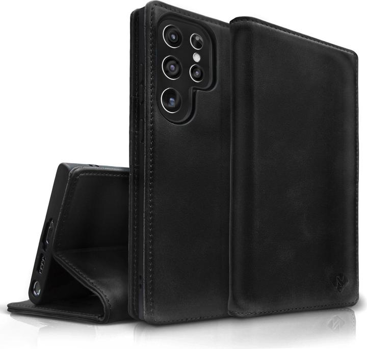 Produktbild Nalia Echt Leder Flip Case Hülle mit Magnetverschluss (Samsung Galaxy S23 Ultra)