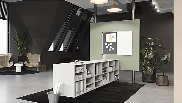 Actual product image Legamaster UNITE Combi Board grey felt whiteboard 90x120cm (120 x 90 cm)