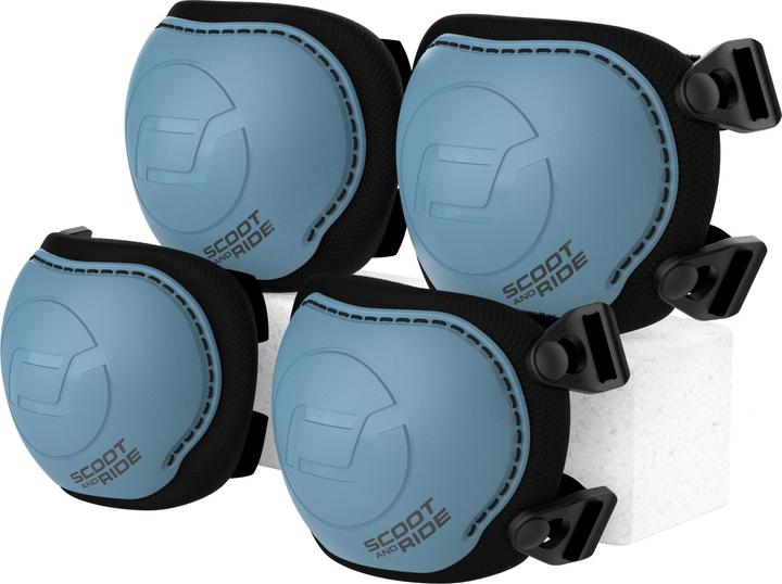 Produktbild Scoot and Ride Scoot & Ride Προστατευτικό Set Για Παιδικό Πατίνι S Steel 00025 (S, Ellbogenschoner, Knieschoner)